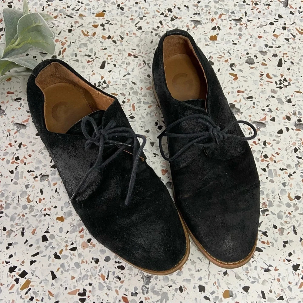 GUESS Joshua Black Oxford Shoes Suede Lace-Up Mens Derby Size 7.5US - Picture 8 of 8